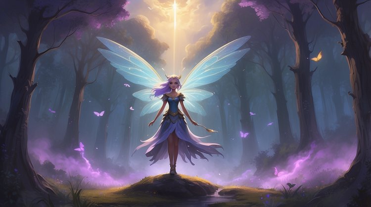 Fairy Lumi asks the frogs and birds to help disperse the dark clouds with their magical singing and light