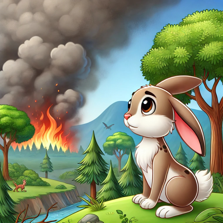 Hare and the fire