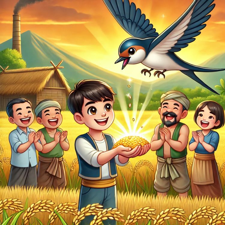 The Swallow and the Rice Grain – A Chinese Fairy Tale about Hope and the Generosity of Nature